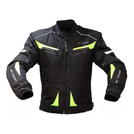 Campera Pista Octane Drive Negra Amarilla Avant Motos