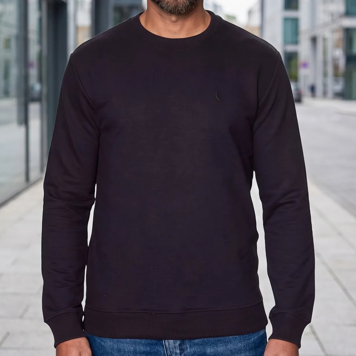 Sueter Moletom Reserva Masculino Basico New Preto Liso G