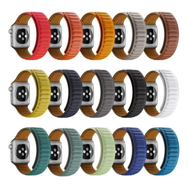 Correa Cuero Magnética Para Apple Watch Series 9-1-se-u.