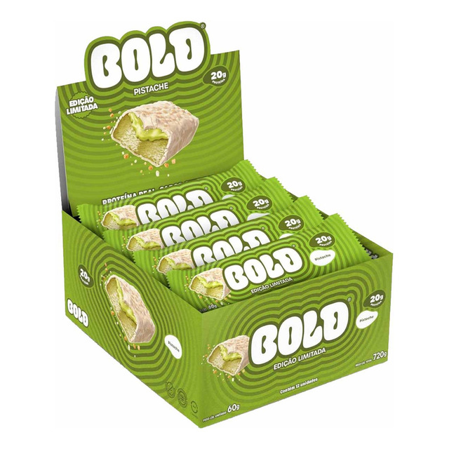 Bold Snacks Bold Bar Pistache 20g Caixa 12 Unidades Bold Snacks Bold Bar Pistache 20g Caixa 12 Unidades