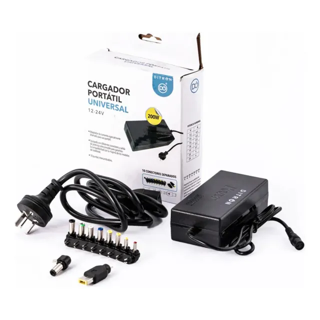 Cargador Ditron Universal Notebook Computadora Portatil Usb