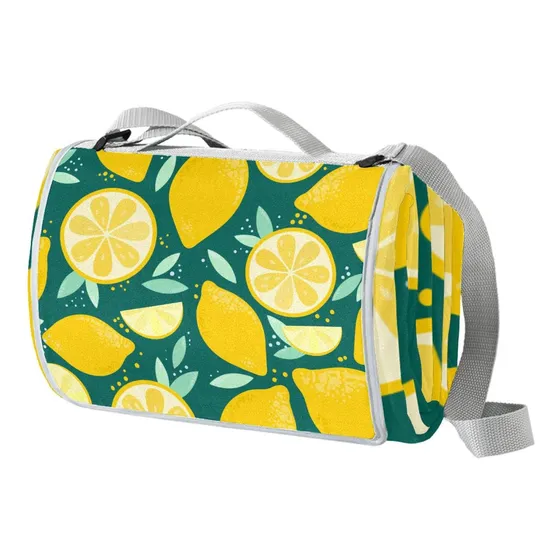 Manta Picnic Al Aire Libre Patron Limon Fruta Tapete Asa