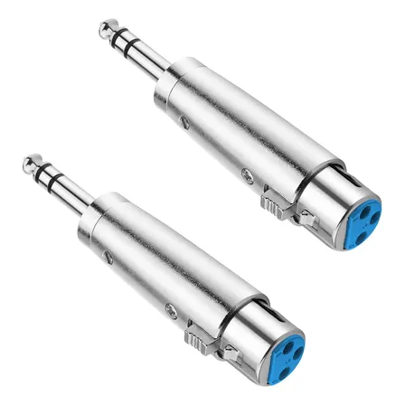 Adaptador De Audio Xlr Hembra A Jack 6.35 Mm Trs Estéreo 2 Unidades