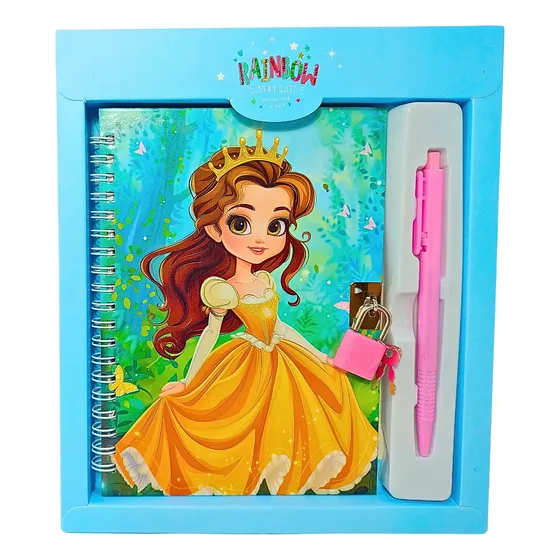 Diario Intimo En Caja Regalo + Lapicera Candado Llave Nena