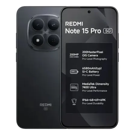 Xiaomi Redmi Note 15 Pro 5g 512gb 8gb Ram C/nfc Prova D'água Preto