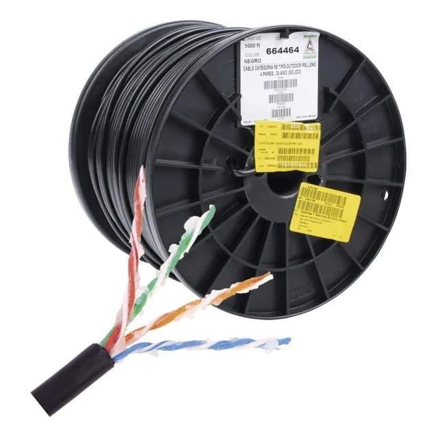 Bobina 305m Cat5e Con Gel Para Exterior/ 66-44-64/1000
