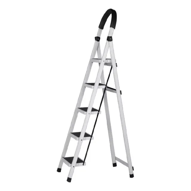 Escalera Antideslizante De Hierro 6 Escalones Plegable Fc