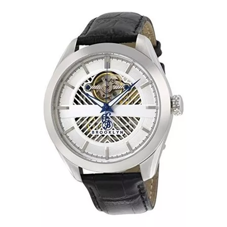 Brooklyn Pierrepont Skeleton Mens Automatic Silver Dial Relo