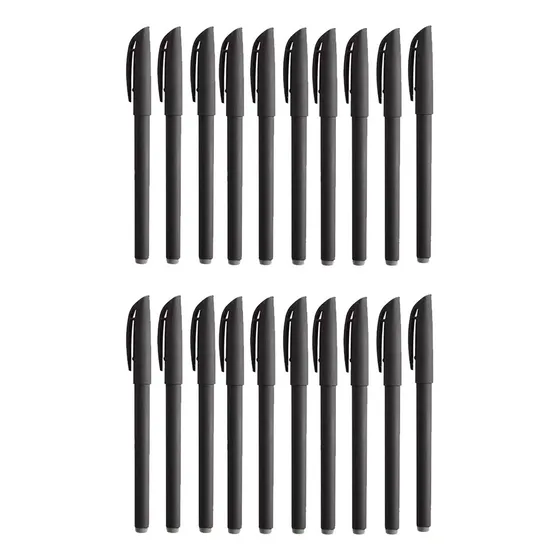 Pack 20 Lapices Gel Boligrafos 0.5mm Lapicero Pluma La Tinta Tinta Negro