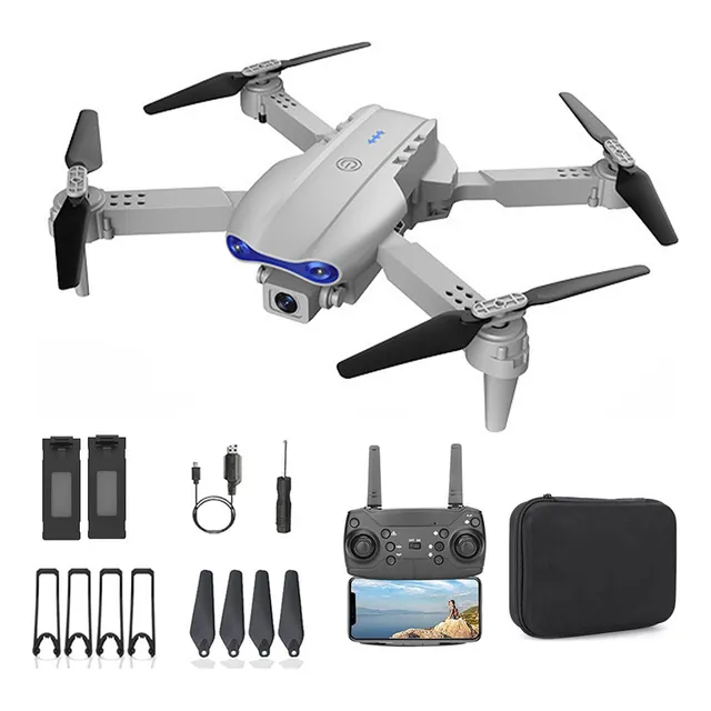 Ourlife WRJ-S96 Mini Drone Profesional Gris 4K Cámara Dual Giro 360 Soporta Fotos Y Videos