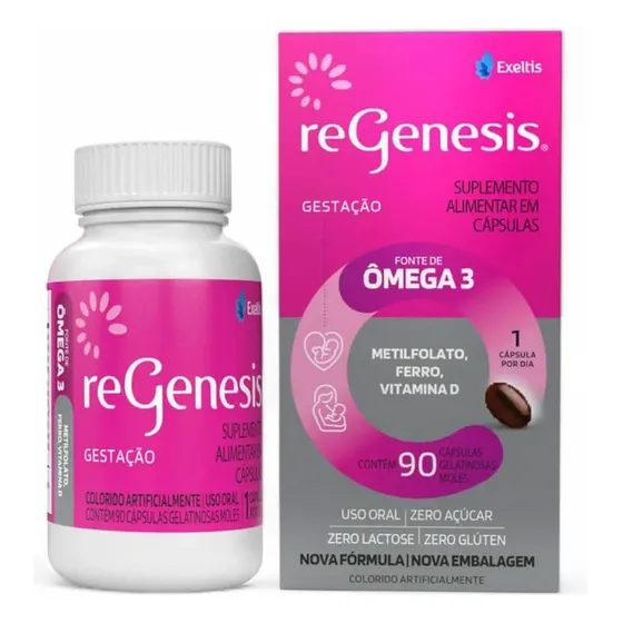 Regenesis Fonte De Ômega 3 - 90 Comp - Com Vitamina A E D