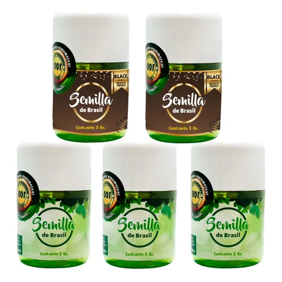 Semilla Original 5 Piezas (3 Verdes, 2 Café) Regalo Plus