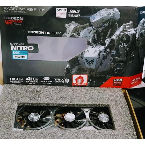  Amd Radeon Fury R9 Sapphire  4g  Tarjeta De Video Gaming 