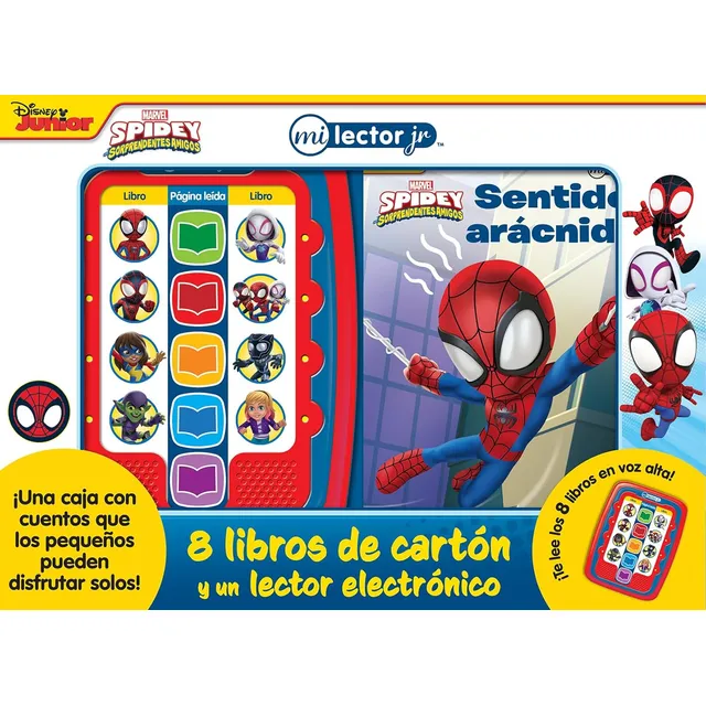 Libro Con Lector Y Cuentos De Spidey Y Sus Amigos Para Niños
