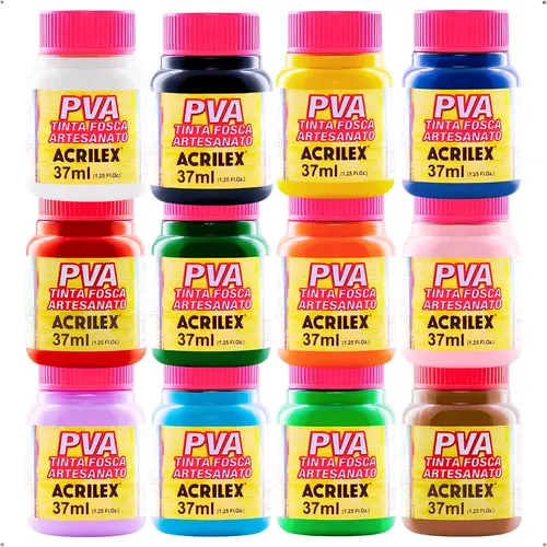 10pcs Acrylic Paint Kit 30ml 8 Colors + 2 Brushes For Diy