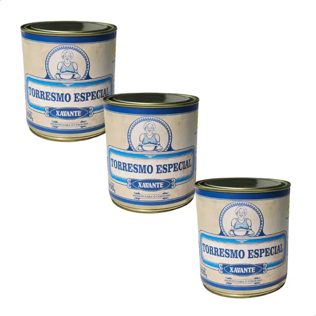 Kit 3 Latas De Torresmo Especial  De Barriga 900gr Xavante