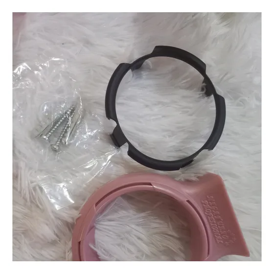 Porta Secador Plástico Peluquería Rosado Con Tornillos