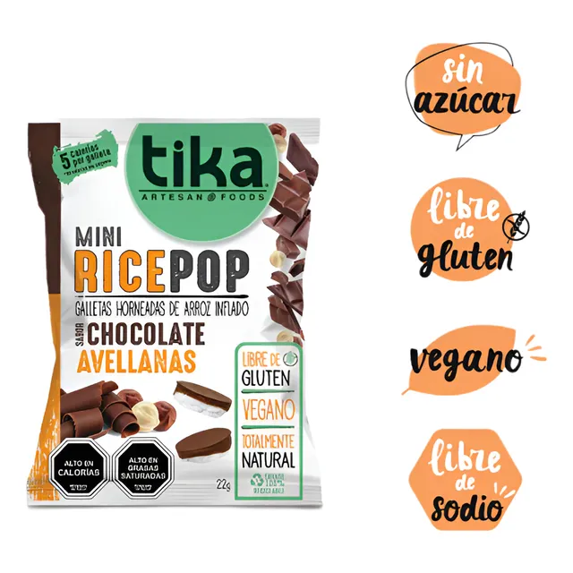 Galleta Tika Mini Ricepop - Variedades 22 Grs X 18 Unid