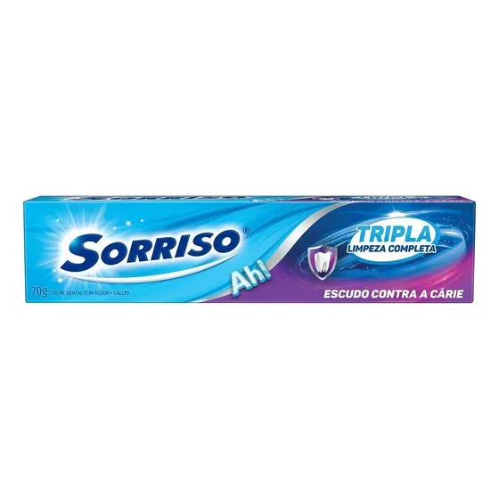 Creme Dental Sorriso Tripla Limpeza Completa 70g