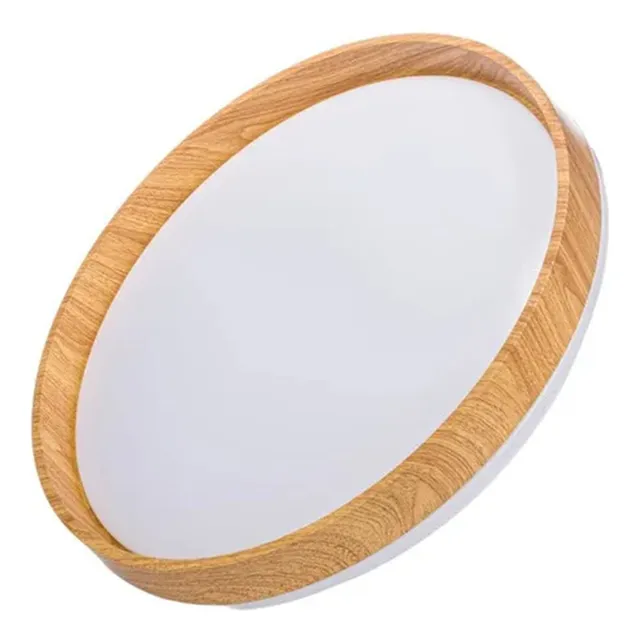 Plafon Deco Lucerna 32w 40 Cm Madera S-605m-m Control Remoto