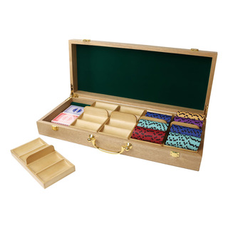 Estuche De Madera Para Fichas De Póker De Gse Games & Estuche De Madera Para Fichas De Póker De Gse Games &