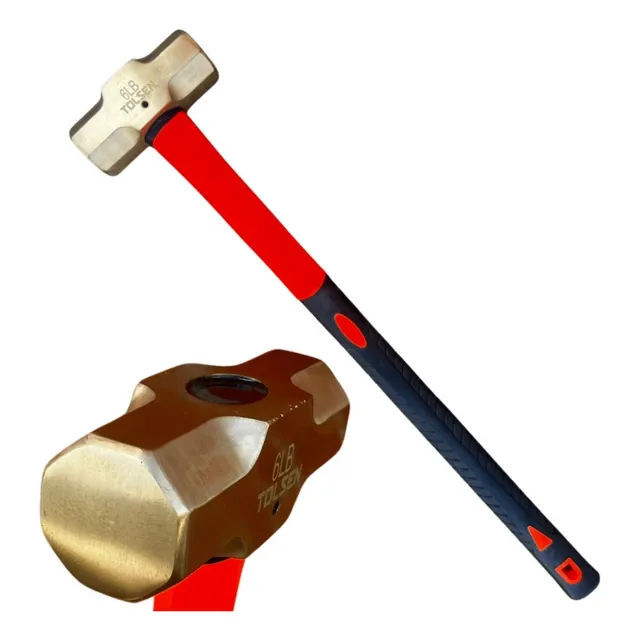 Mandarria Alubronce Antichispas 4 Kg 8 Lb Fibra De Vidrio