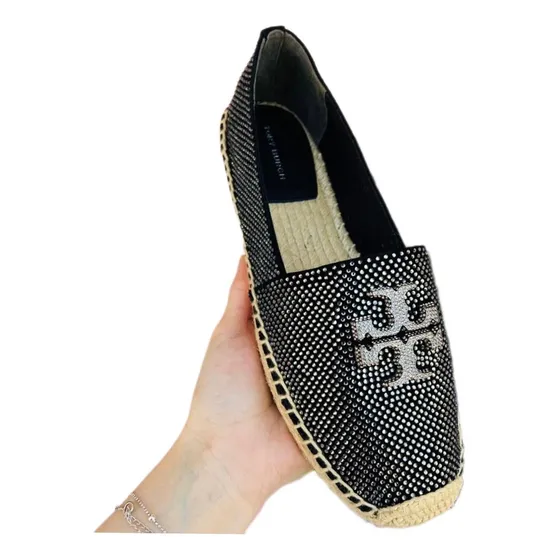 Alpargatas Tory Burch Negro Brillos 100% Original Para Dama