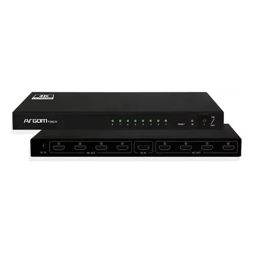 Splitter Argom 1x8 Puertos Full Hd 1080p 4k X 2k Hd 1.4
