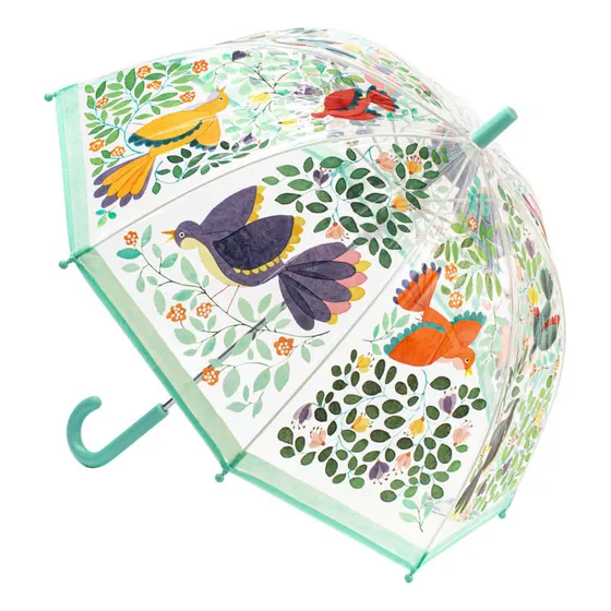 Paraguas Transparente Flowers And Birds - Djeco