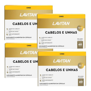 Kit Lavitan Cabelos E Unhas Com 4 Caixas De 60 Cápsulas Cada Kit Lavitan Cabelos E Unhas Com 4 Caixas De 60 Cápsulas Cada