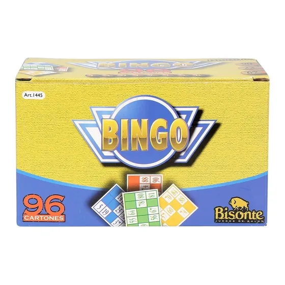 Juego Lotería Familiar Bisonte BI1445 96 Cartones Fichas Madera