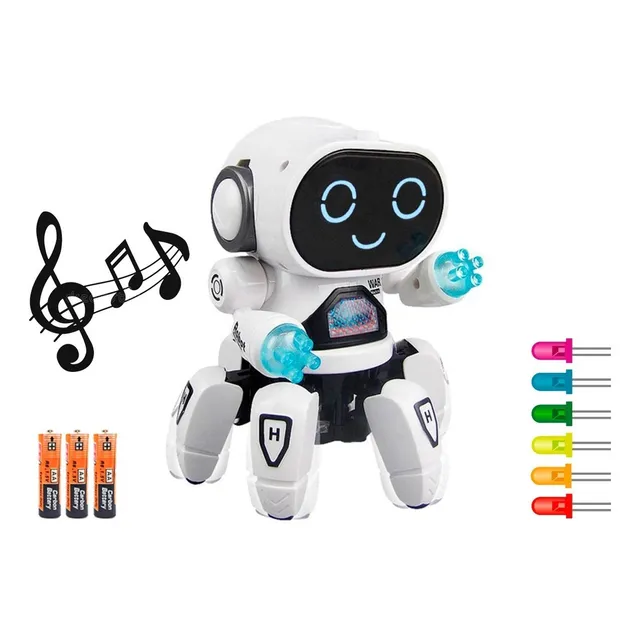 Robot Cangrejo Bailarín Musica Juguete Interactivo Luces Led