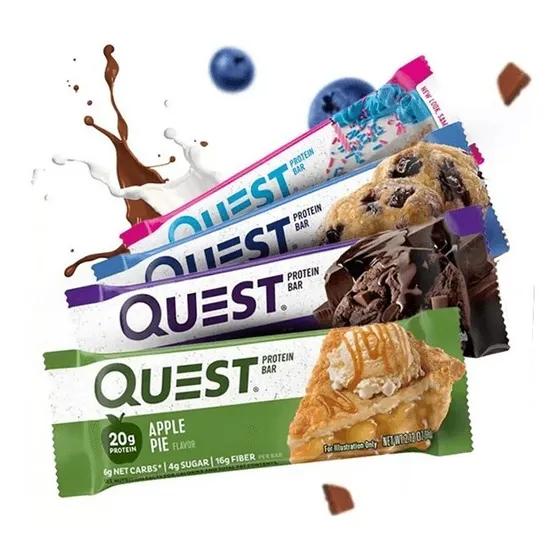 Barra Proteina Quest  Fitness Paqx12 Sabores Surtidos