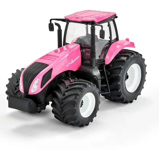 Trator Brinquedo Miniatura New Holland T8 Agriculture Cor Rosa