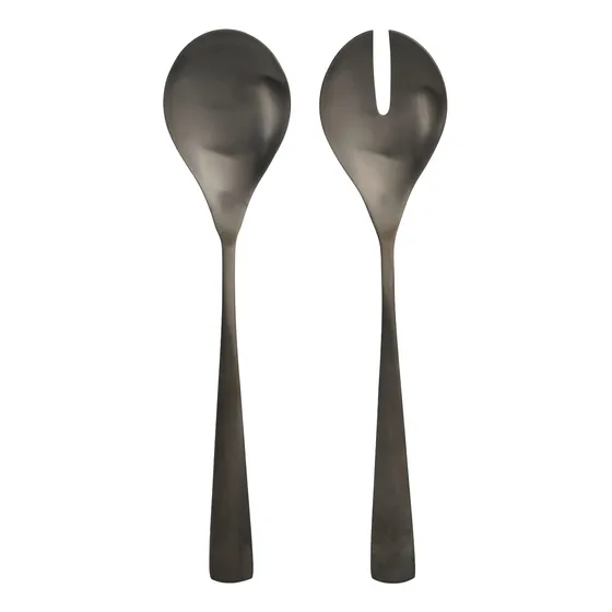 Set Ensalada Acero Inoxidable Negro