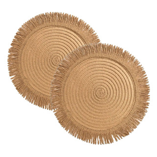 Juego De Mantel Individual American Ivory, Diseño De Fleco Juego De Mantel Individual American Ivory, Diseño De Fleco