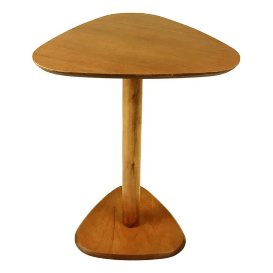 Mesa Lateral Cinamomo De Madeira Vernizado Design Exclusivo