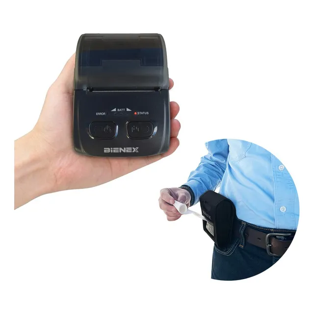 Impresora Ticketera Portatil 57mm Bluetooth Bienex Color Negro