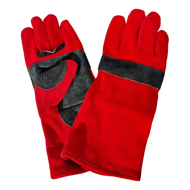 Guantes Asador Reforzados Cuero Kevlar Parrilla Horno Fuego