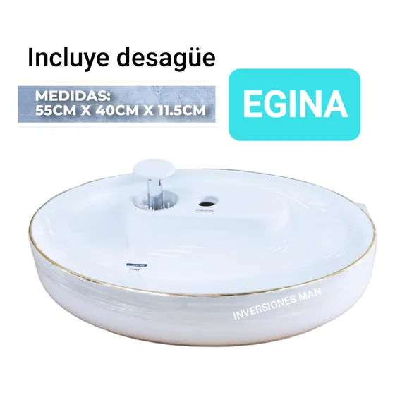 Elegante Moderno Lavamanos Tipo Vasija Egina Nuevo