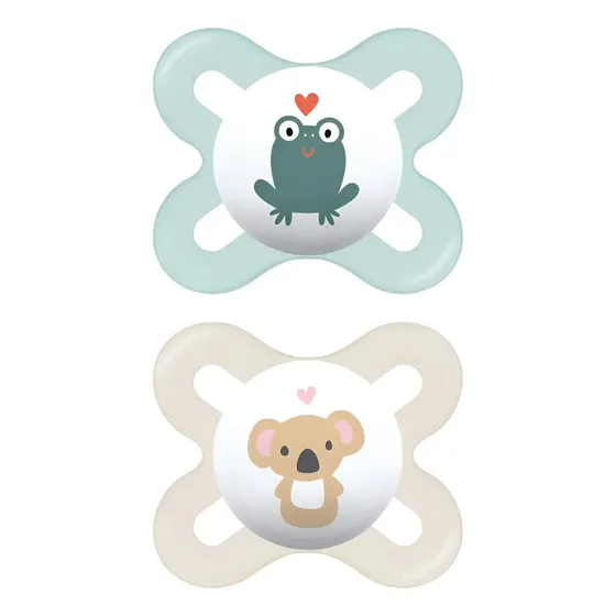 2 Chupetes De Latex Mam Start 0-2 Meses, Verde