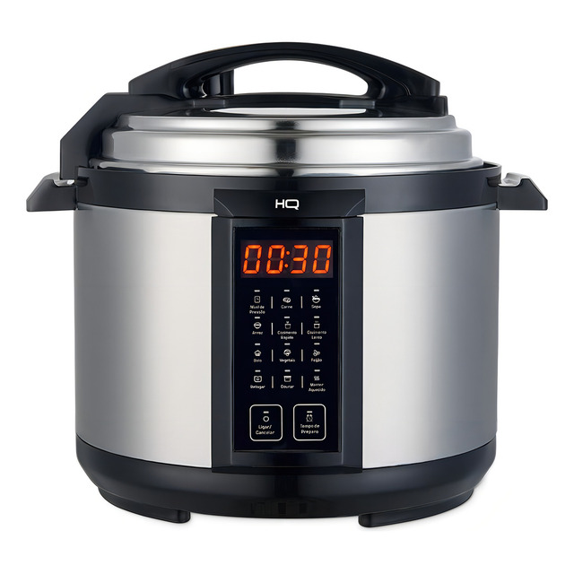 Panela De Pressão Elétrica Multi Digital Hq 5l Inox Hq-y5di Preto 127v