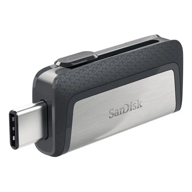 Memoria USB SanDisk Ultra Dual Drive Type-C 32GB 3.1 Gen 1 negro y plateado