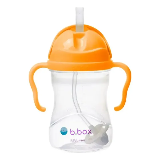 Bbox Vaso Sippy 360 Con Pajita Sorbete Flexible 240 Ml Color Naranja