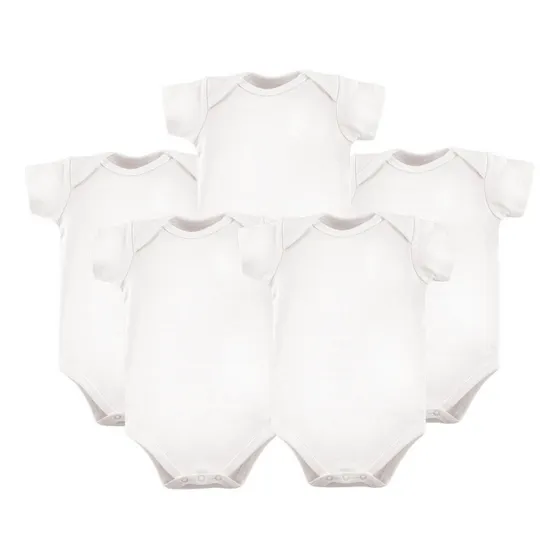 Bodys Manga Corta Blancos (5 Unidades) 53049 Hudson Baby