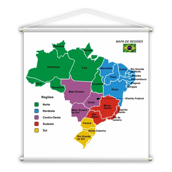 Banner Mapa Do Brasil E Regiões 