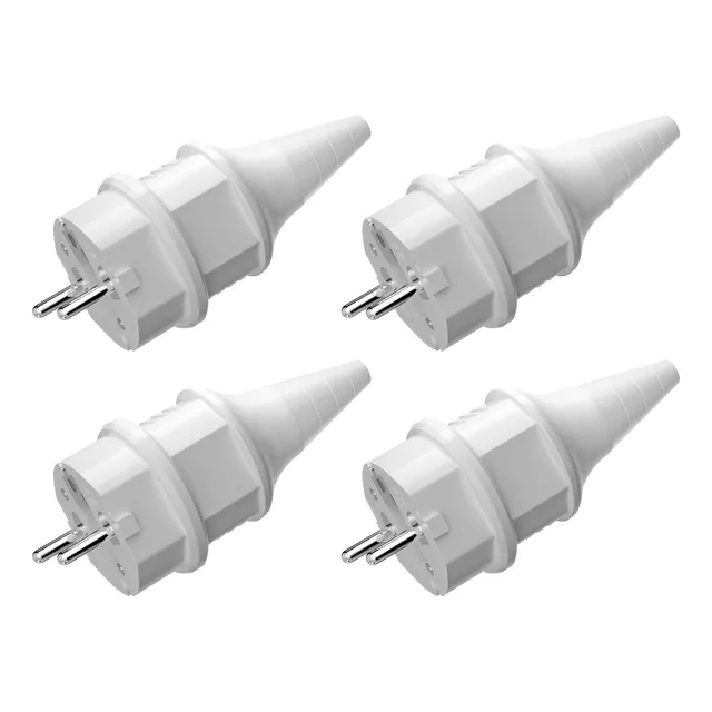 4pcs Enchufe Macho Para Generador Schuko 16a 250v Con Tierra