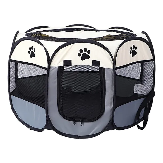 Corral Plegable Portátil Para Mascotas, Diseño De 8 Paneles