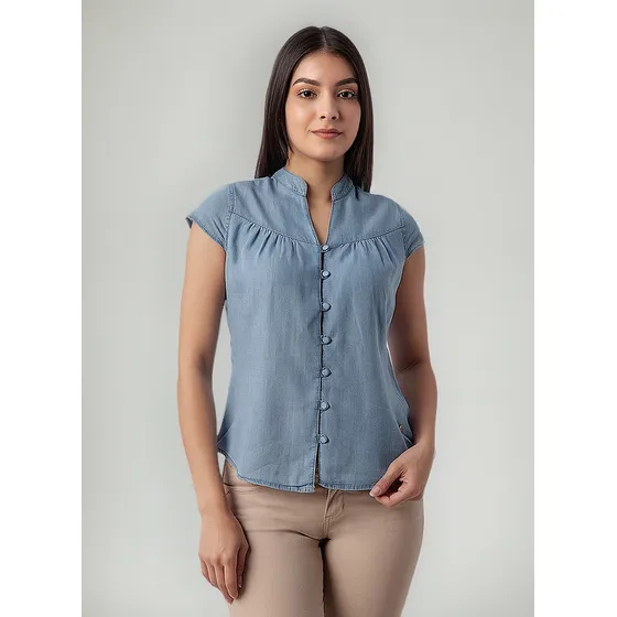 Blusa Denim Pionier Hanam Mujer