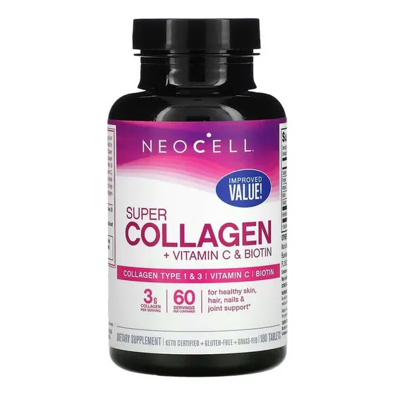 Neocell - Suplemento Colageno, Vitamina C Y Biotina 180 Tabs Sabor | Cuotas sin interés